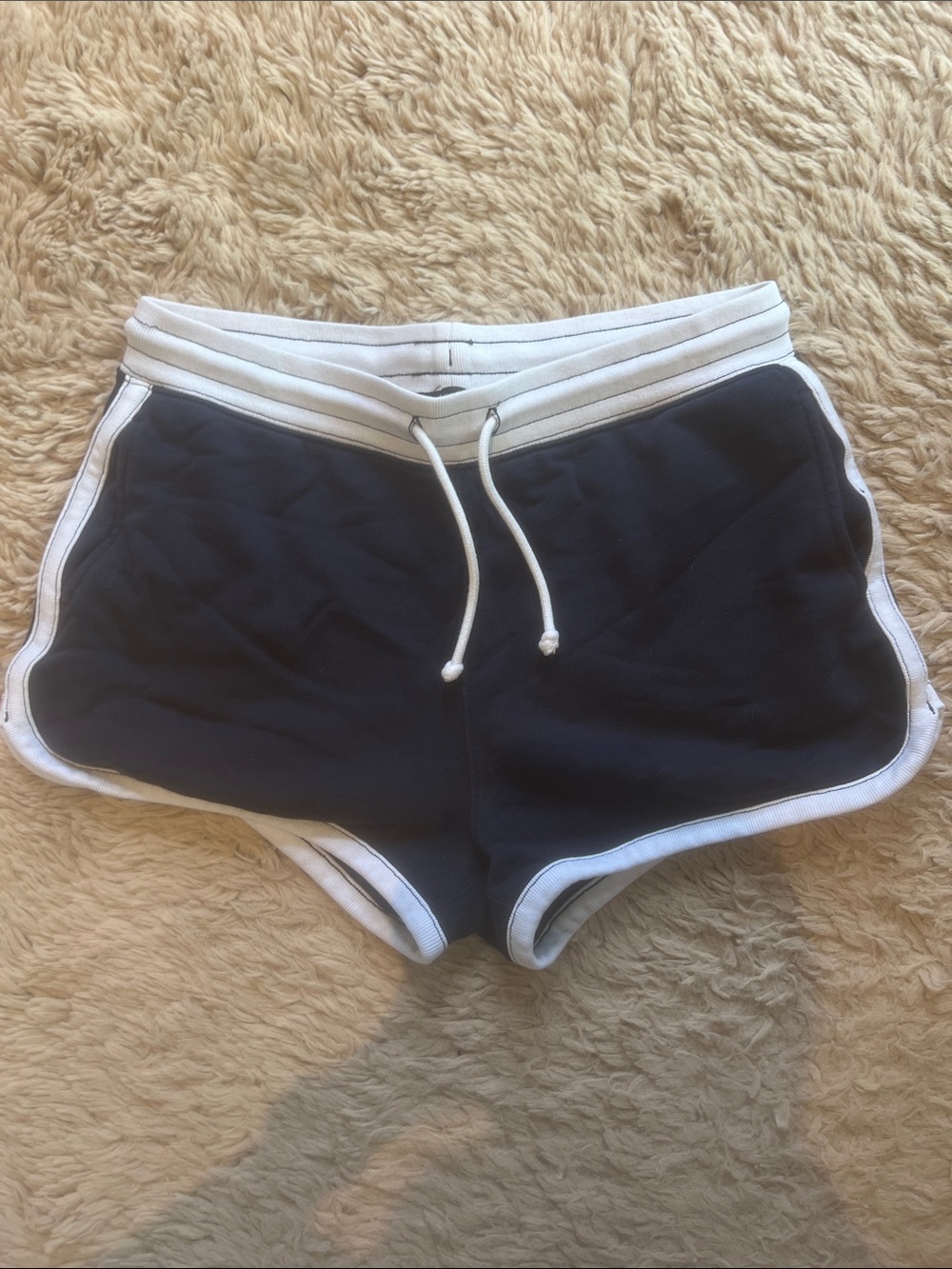 J. Crew Navy and White Athletic Drawstring Shorts